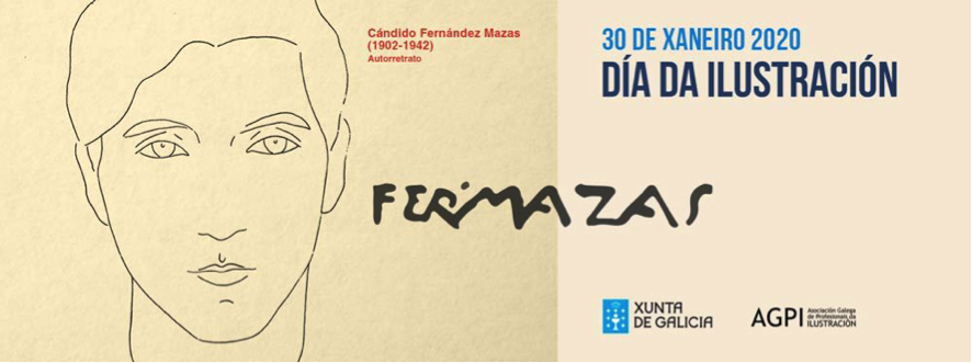 Imaxe do Día da Ilustración de 2020 dedicado a Cándido Fernández Mazas