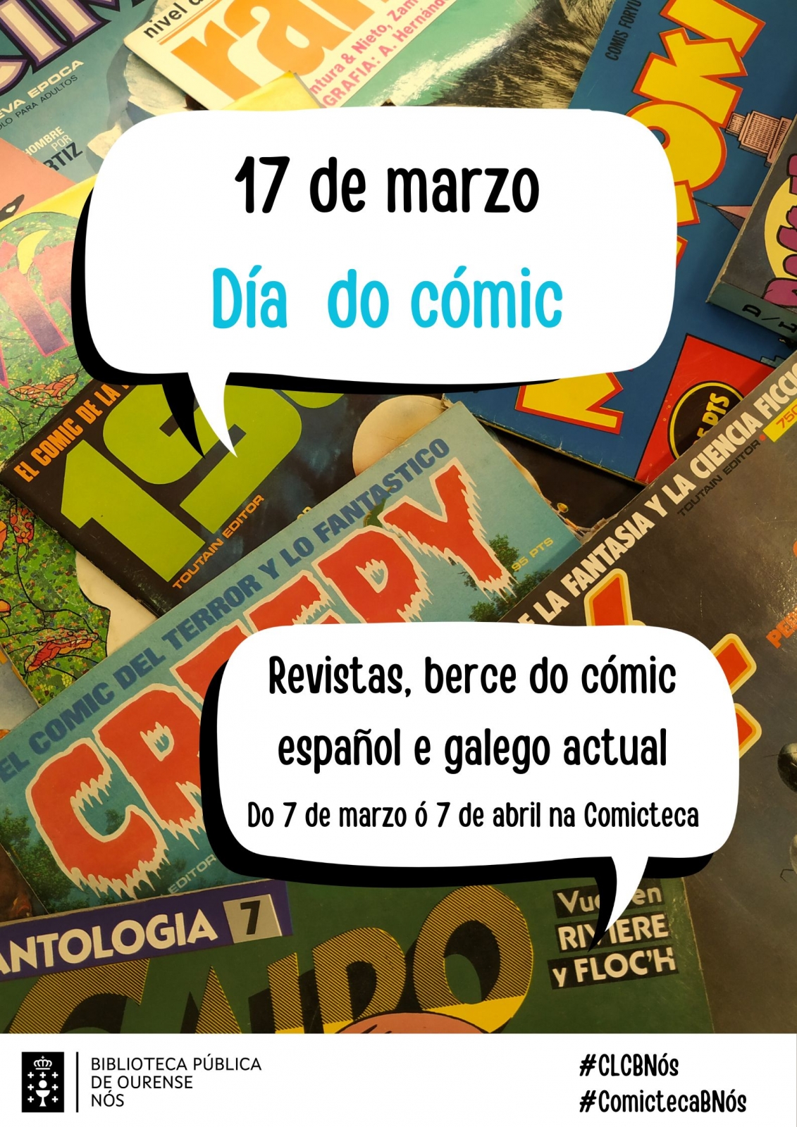 Cartel para la celebración del Día del cómic