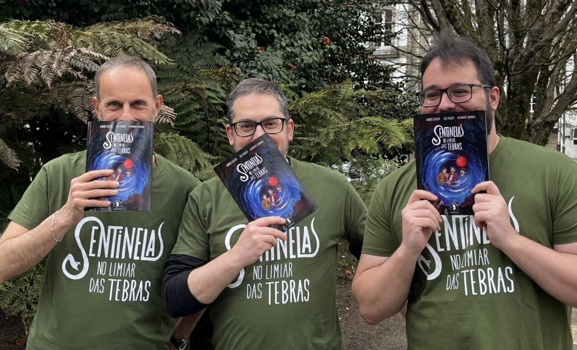 Autores de Sentinelas no limiar das tebras: Ozo Perozo, Andrés Castro e Alexandre Senande