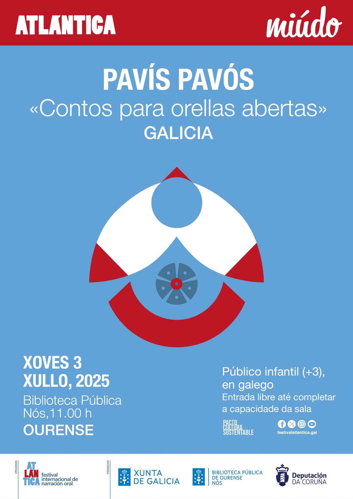 Cartel contada Festival Atlántica Ourense