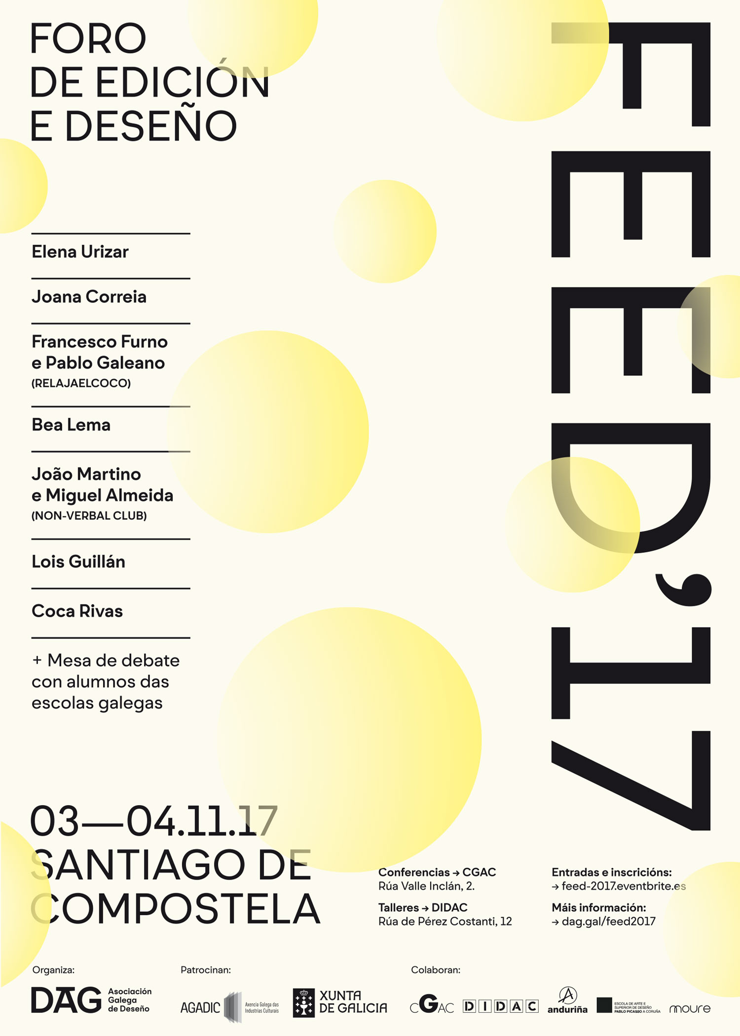 Cartel Foro de Edición y Diseño, FEED 2017