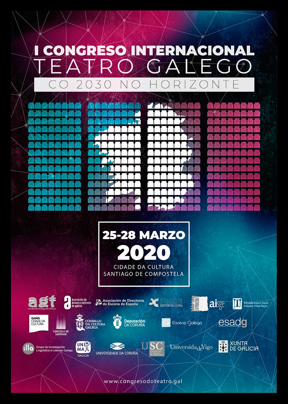 Cartel I Congreso Internacional do Teatro Galego 2020 