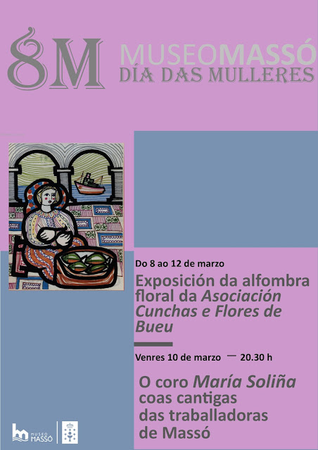 Exposición de la alfombra floral de la Asociación Conchas y Flores de Bueu