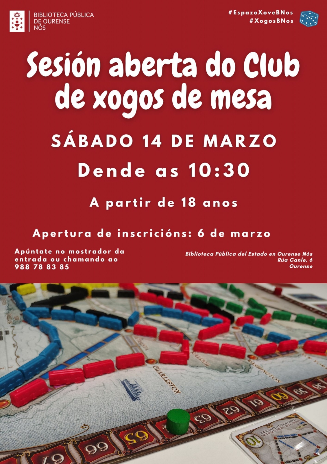 Sesión abierta del club de juegos de mesa de adultos