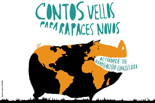 Contos vellos para rapaces novos. Detalle do cartel