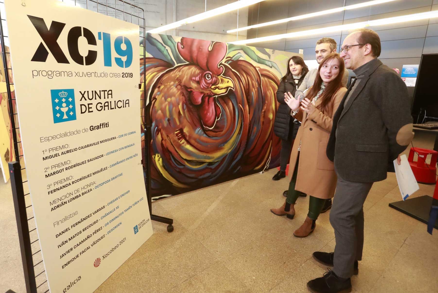 Exposición graffitis programa Xuventude Crea 2019