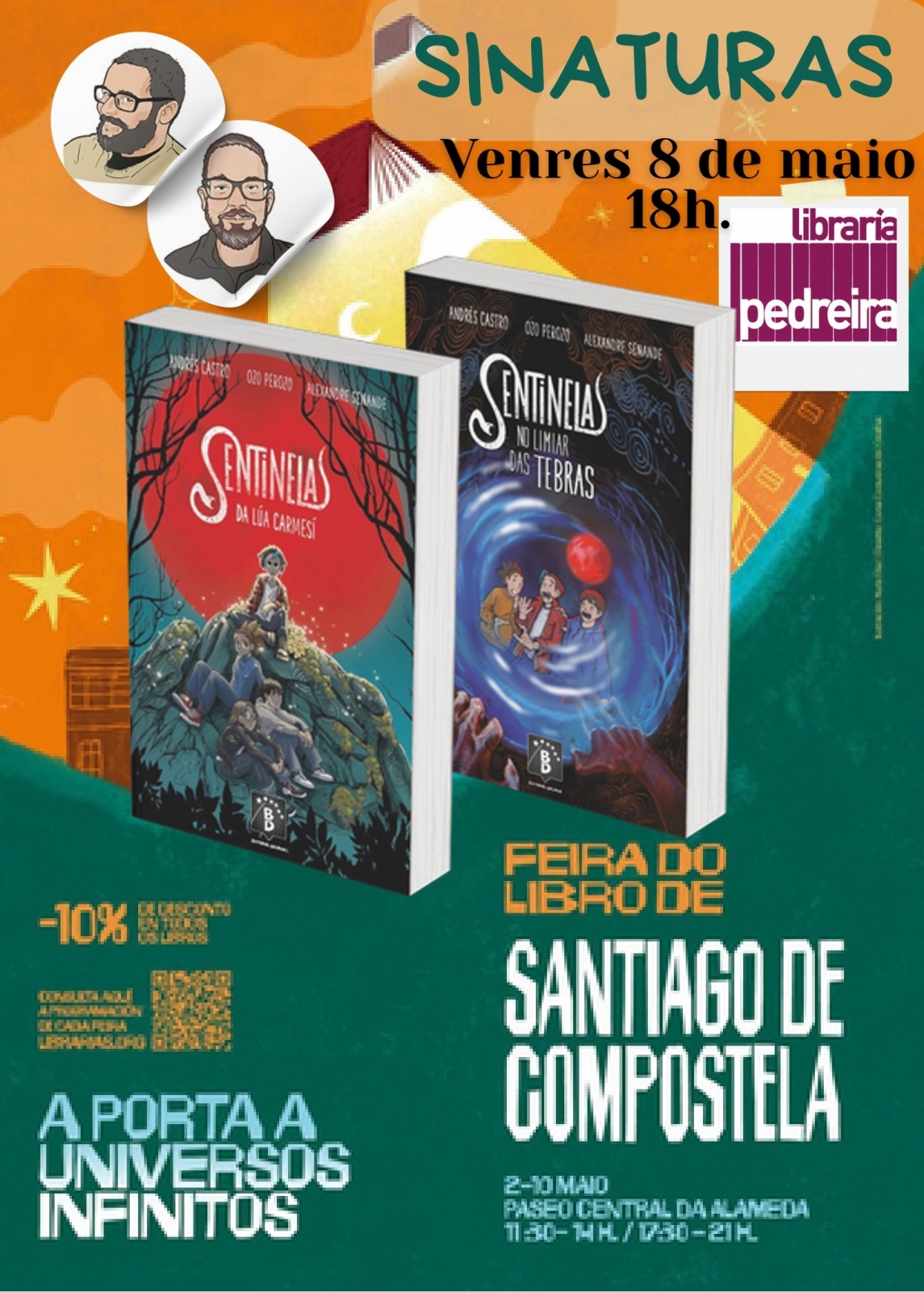 Sinatura de Sentinelas na Feira do Libro de Santiago