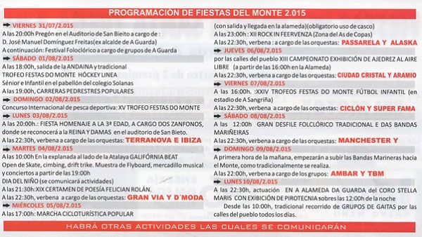 Programa de la fiesta