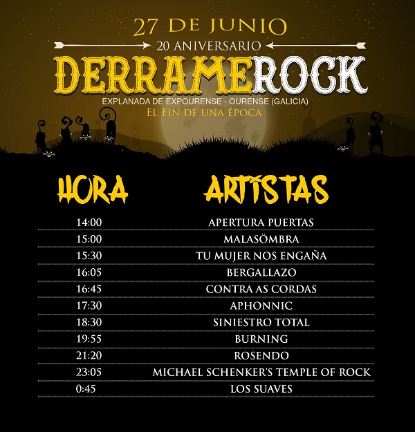 Programa y horarios de los conciertos