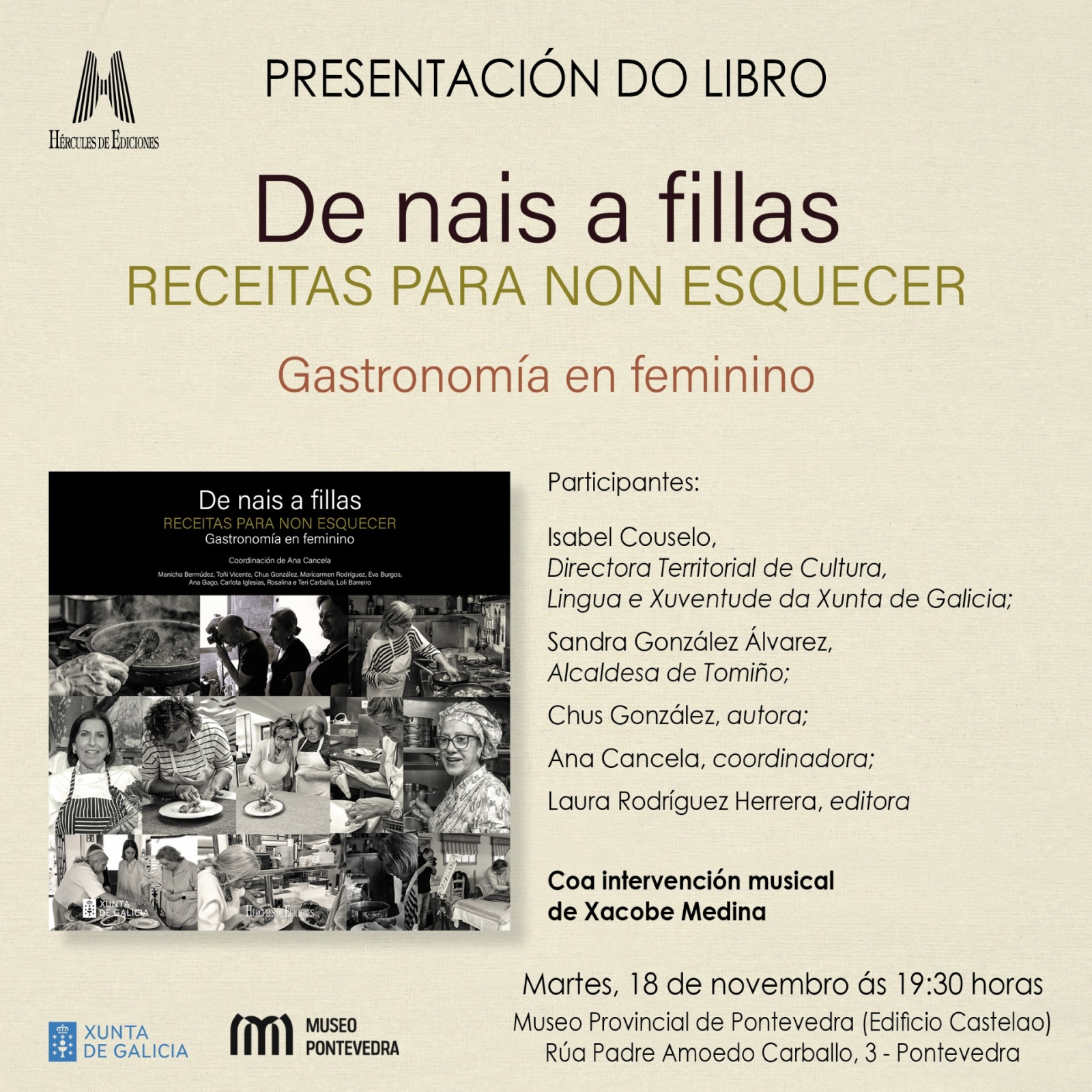 De nais a fillas. Receitas para non esquecer. Gastronomía en feminino