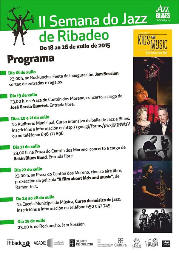 Cartel eventos Semana del Jazz de Ribadeo