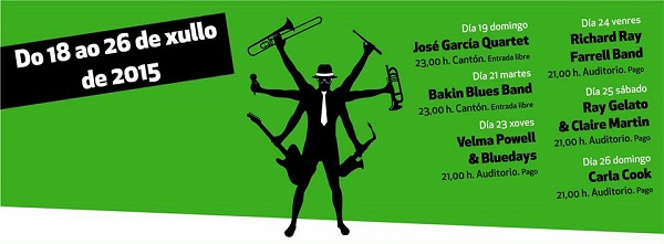 Cartel de conciertos Festival de Jazz y Blues de Ribadeo