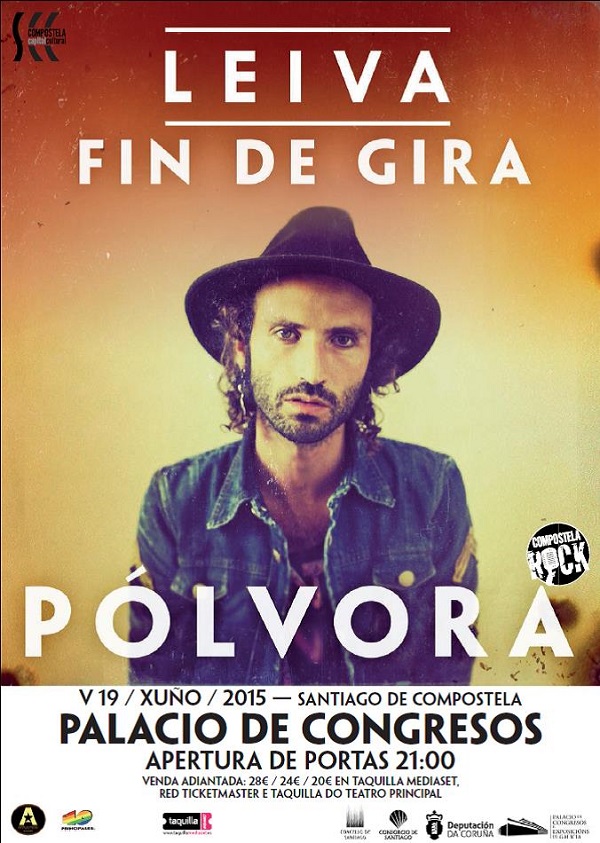 Cartel del concierto en Santiago