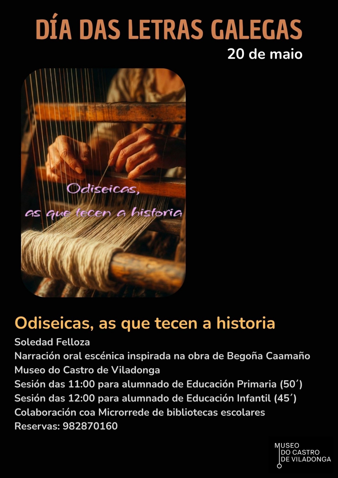 Narración oral na conmemoración do Día das Letras Galegas no Castro de Viladonga