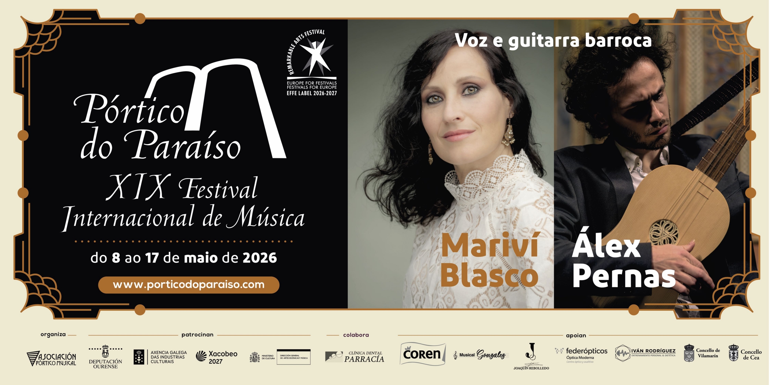 Mariví Blasco e Álex Pernas, voz e guitarra barroca
