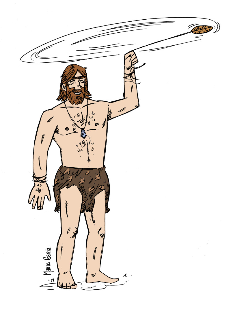 Dibujo de hombre de la prehistoria