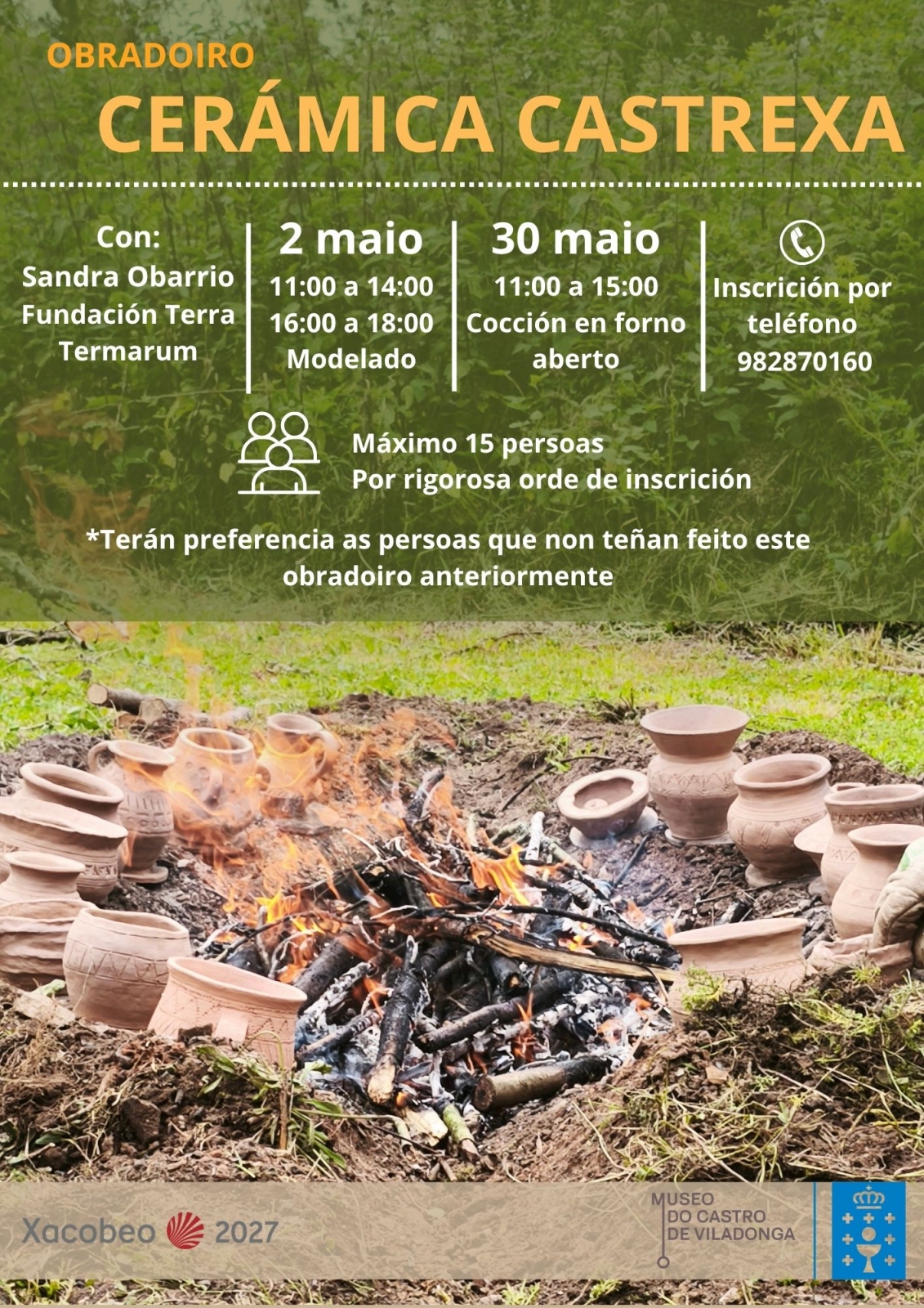 Obradoiro de cerámica castrexa no Castro de Viladonga
