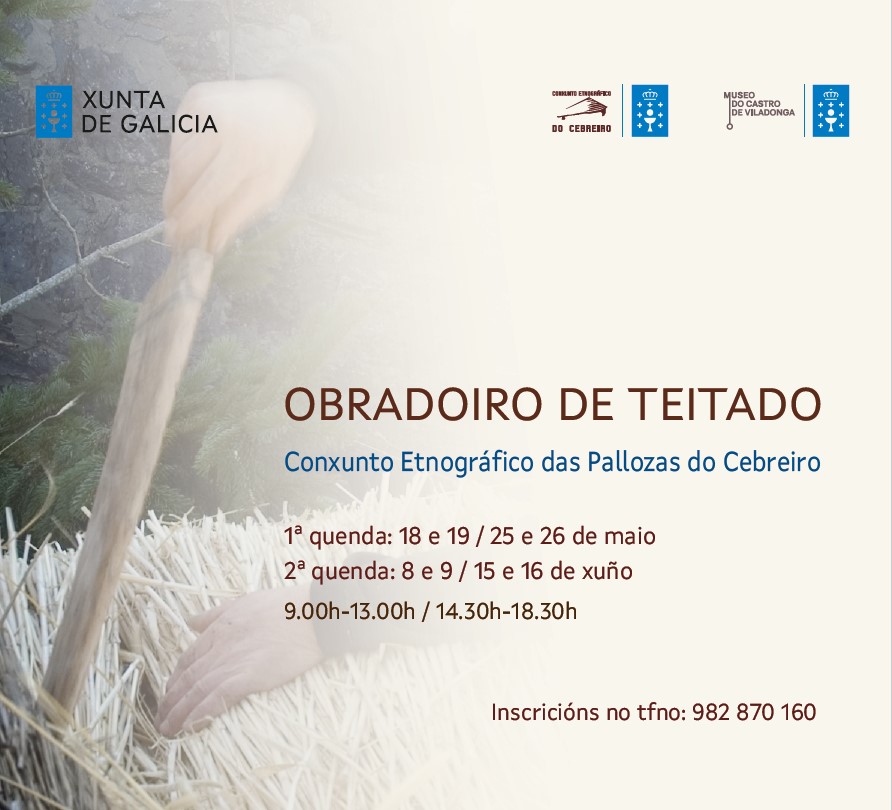 Obradoiro de teitado tradicional no Cebreiro