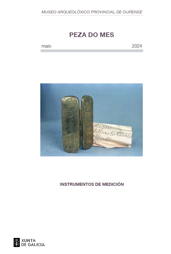 Portada da publicación da Peza do Mes de maio do Museo Arqueolóxico de Ourense