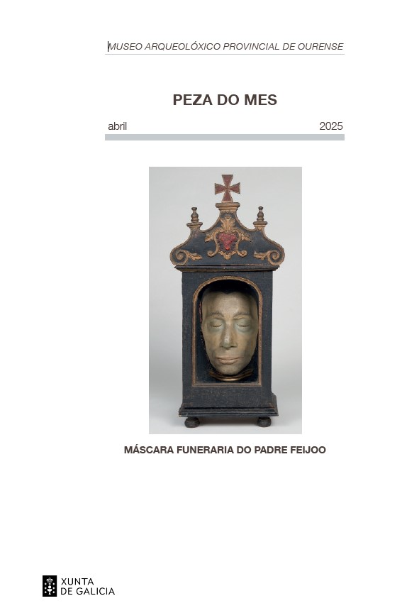 Portada da publicación da Peza do Mes de abril do Museo Arqueolóxico de Ourense