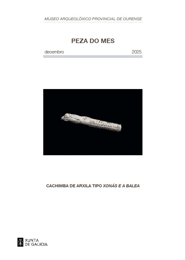 Portada de la publicación de la Pieza del Mes de diciembre del Museo Arqueológico de Ourense
