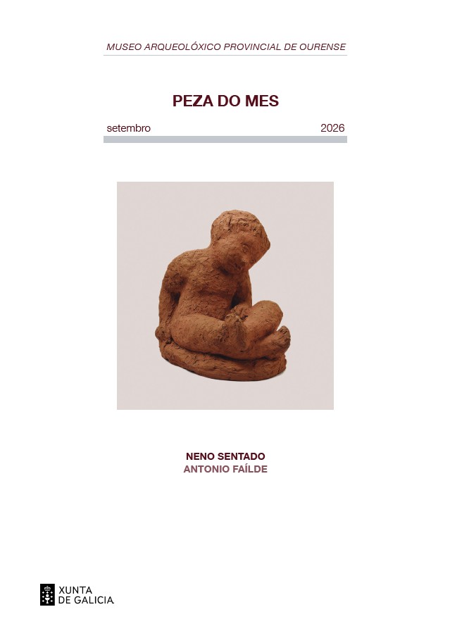Portada da publicación da Peza do Mes de setembro do Museo Arqueolóxico de Ourense.