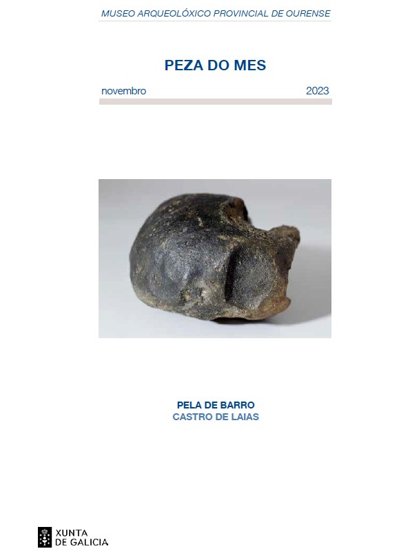 Portada da publicación da Peza do Mes de novembro do Museo Arqueolóxico de Ourense