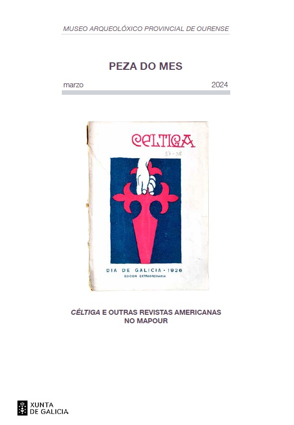 Portada de la publicación de la Pieza del Mes de marzo del Museo Arqueológico de Ourense
