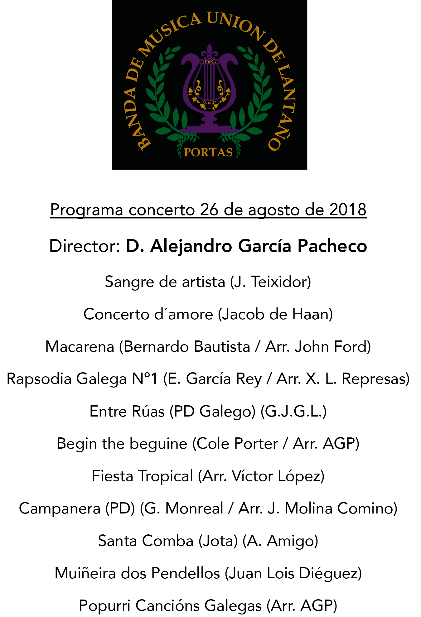 Programa Banda de Música Lantano