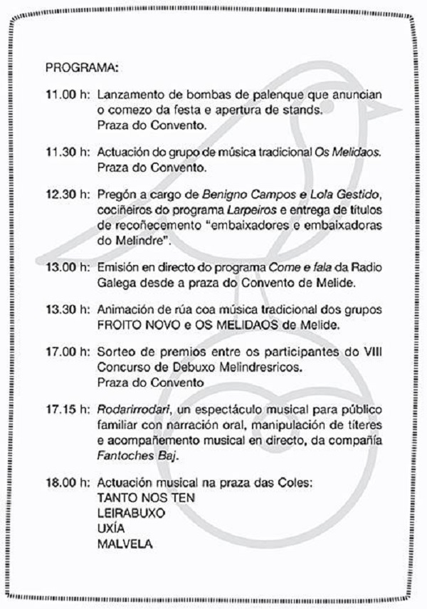 Programa de la fiesta