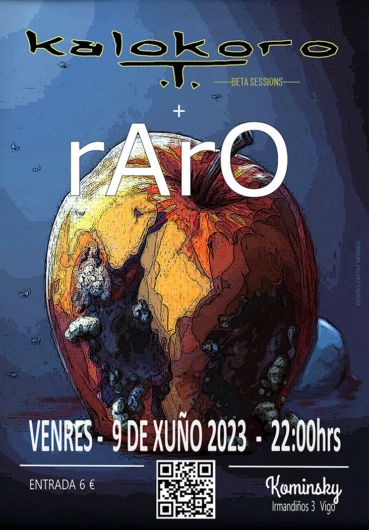 cartel do evento / cartel do concerto musical Kalokoro Teke + rArO