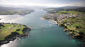 Imagen aérea del Concello de Ribadeo