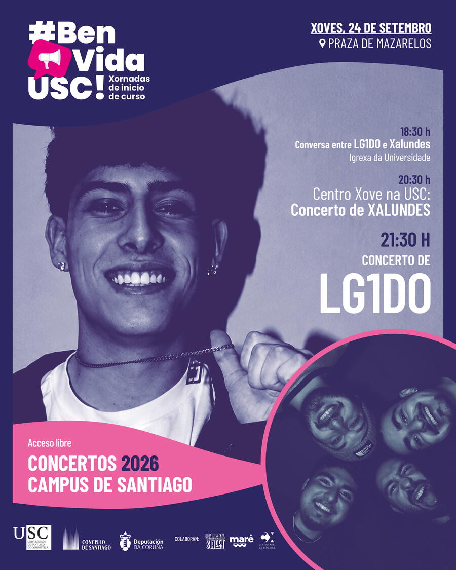 cartel concertos Xornadas Benvida USC Compostela