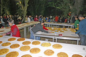 Imagen con las raciones de tortilla
