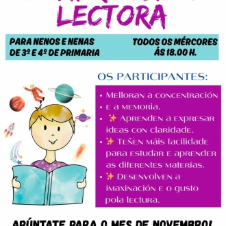 Cartel Obradoiro de comprensión lectora