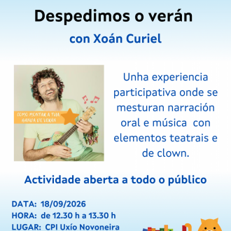 Despedimos o verán con Xoán Curiel