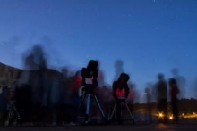 Telescopios apuntando al cielo del Gaiás
