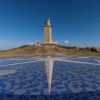 Torre de Hércules (A Coruña). Vista desde a escultura Rosa dos Ventos
