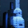 As Torres Hejduk do Gaiás ilumínase de azul para conmemorar o Día da Concienciación do Autismo