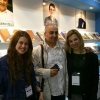 Andrea Maceiras, Antón Riveiro Coello e Inma López Silva na Feira do Libro de Bos Aires, nunha imaxe do Facebook