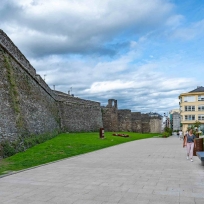 Muralla romana de Lugo (Lugo). Tramo de la muralla lucense