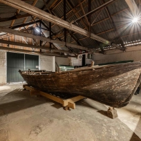 Museo Massó (Bueu). Pecio de la lancha "xeiteira" A Marina