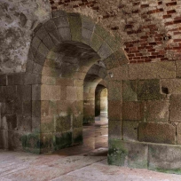 Castelo de San Felipe (Ferrol). Portas de conexión entre as casamatas Castelo de San Felipe (Ferrol). Portas de conexión entre as casamatas