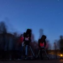 Telescopios apuntando ao ceo do Gaiás