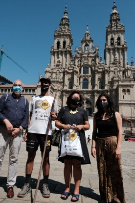 A COMISARIA DO XACOBEO 2021 RECIBE A JOSÉ MANUEL CALDERÓN NA ÚLTIMA ETAPA DE ‘EL CAMINO ACABA EN OBRADOIRO’