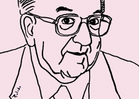 Retrato de Filgueira Valverde, feito por Antón Pulido