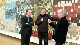 Anxo Lorenzo e Antoni Socías na presentación da mostra