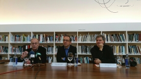Anxo Lorenzo e Antoni Socías na presentación da mostra