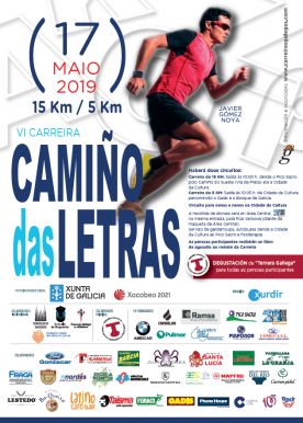 Cartel Carreira Camiño das Letras 2019