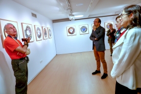 Anxo M. Lorenzo inaugura a exposición fotográfica ‘O Camiño Francés en 360º’ do hospitaleiro Goyo González